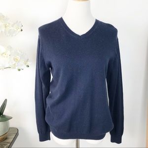Vineyard Vines cashmere navy blue sweater sz SM